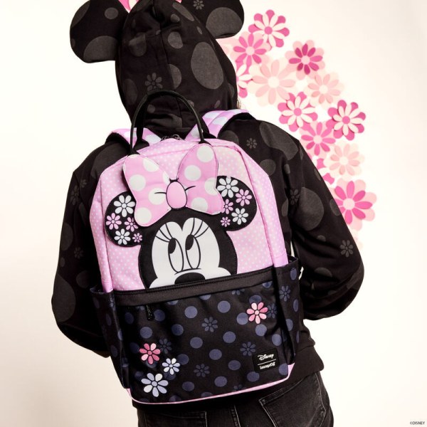 Zaino in nylon con motivo floreale Rock The Dots Minnie - DISNEY LOUNGEFLY