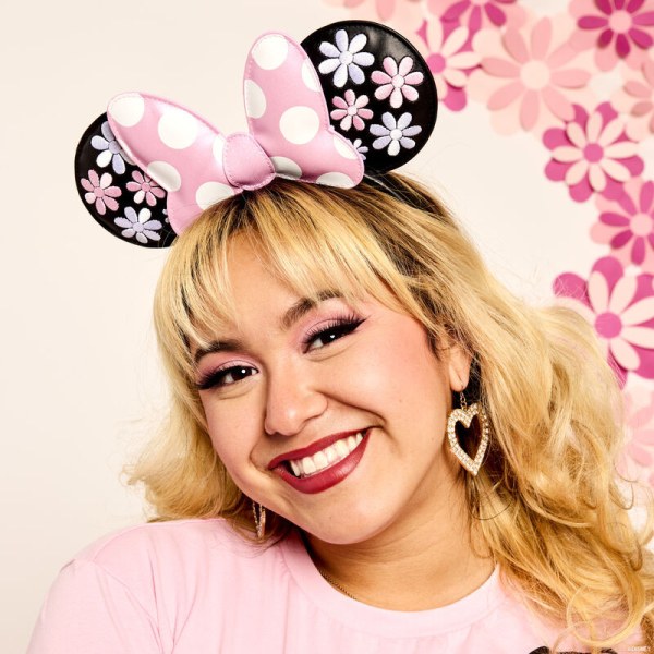 Fascia per capelli con orecchie Minnie Floral Rock The Dots - DISNEY LOUNGEFLY