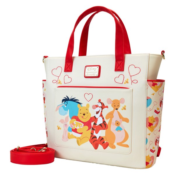Convertibile zaino e tote bag Winnie The Pooh & Friends Hearts - DISNEY LOUNGEFLY