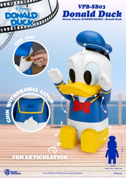 Disney Syaking Bang Mickey and Friends Paperino in Vinile 53 cm