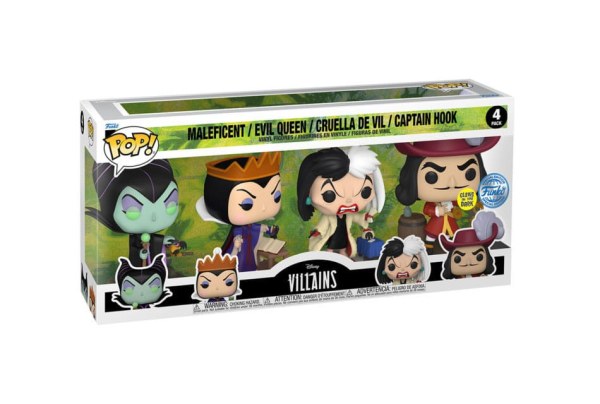 Disney Villains confezione da 4 personaggi POP! Film Vinyl Villains (GW)(EMEA) 9 cm
