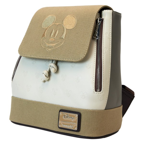 Mini zaino con Coulisse e Stampa All-Over in Tela di Topolino e Amici - DISNEY LOUNGEFLY