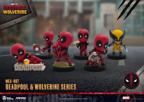 Deadpool 3 personaggi Deadpool & Wolverine Serie Mini Egg Attack Set 8 cm