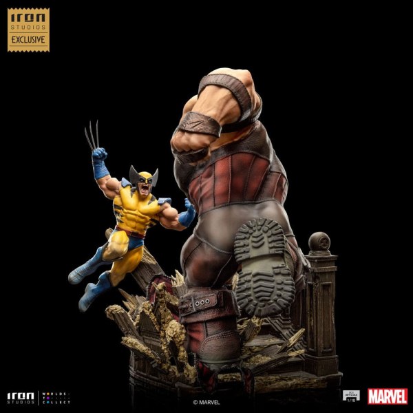 Statuetta Marvel 1/10 BDS Art Scale Wolverine vs Juggernaut heo EU Exclusive 30 cm
