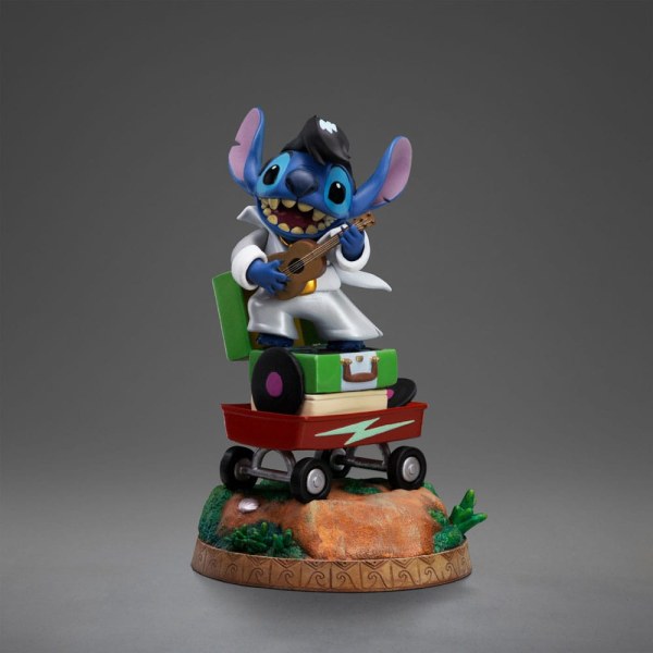 Statuetta Lilo & Stitch 1/10 Art Scale Stitch Re del Rock 17 cm