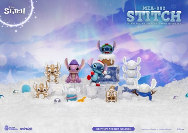 Calendario dell'avvento Lilo & Stitch Mini Egg Attack Stitch Celebration Figure Set (Biscotti) 10 cm