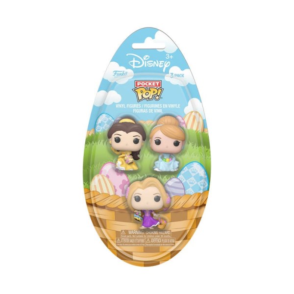 Disney confezione da 3 figurine Pocket POP! Vinile Uovo Principessa 4 cm