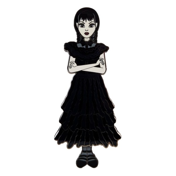 Mercoledì di Loungefly Spilla set 4 pins smaltate Mercoledì Addams Paper Doll 3 cm