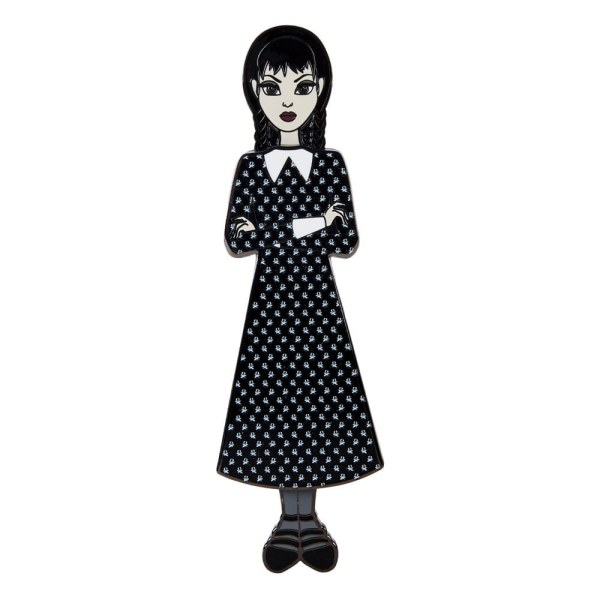 Mercoledì di Loungefly Spilla set 4 pins smaltate Mercoledì Addams Paper Doll 3 cm