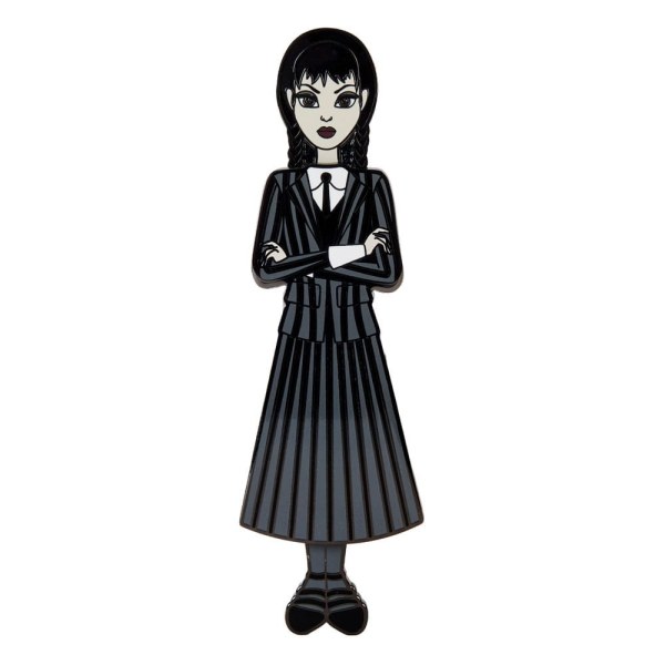 Mercoledì di Loungefly Spilla set 4 pins smaltate Mercoledì Addams Paper Doll 3 cm