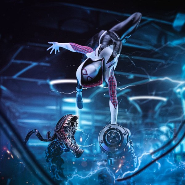 Statuetta Spider-Man vs Villains 1/10 Art Scale Ghost Spider Diorama 34 cm