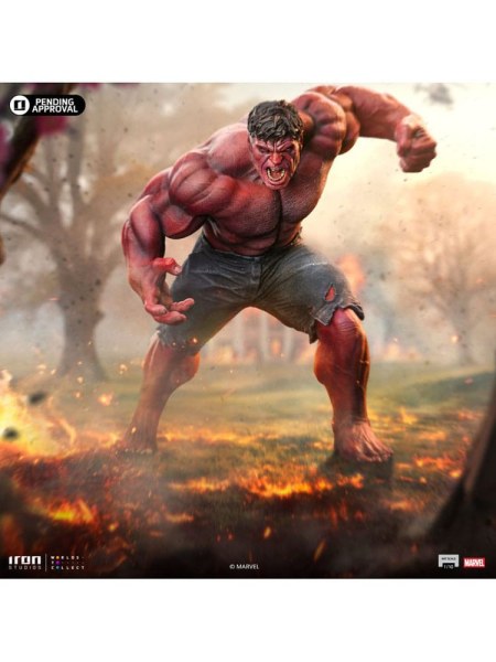 Statuetta Marvel 1/10 Art Scale Hulk Rosso 23 cm