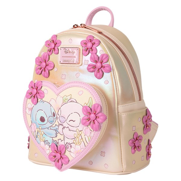 Mini zaino Stitch & Angel Cherry Blossom Heart - DISNEY LOUNGEFLY