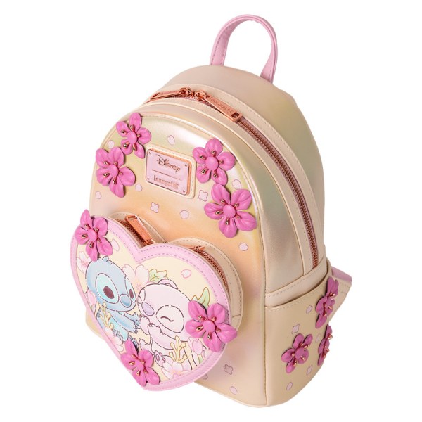 Mini zaino Stitch & Angel Cherry Blossom Heart - DISNEY LOUNGEFLY