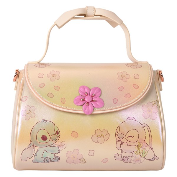 Borsa a tracolla con manico a fiocco Stitch & Angelo Cherry Blossom - DISNEY LOUNGEFLY