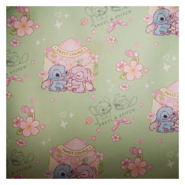 Borsa a tracolla con manico a fiocco Stitch & Angelo Cherry Blossom - DISNEY LOUNGEFLY