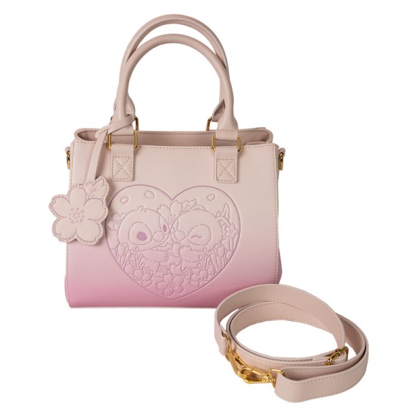 Borsa a tracolla Stitch & Angelo Cherry Blossom Heart - DISNEY LOUNGEFLY