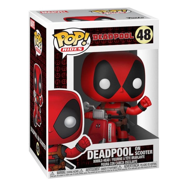 Deadpool POP! 48 Rides Figura in vinile Deadpool & Scooter 9 cm