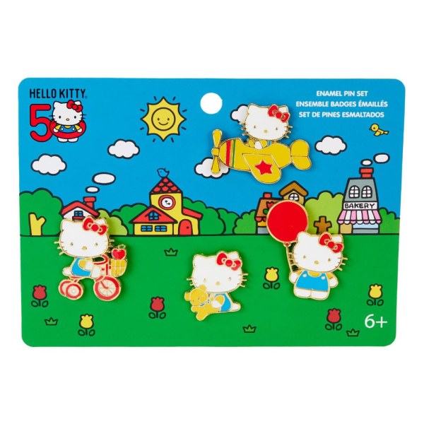Set 4 pins smaltate Hello Kitty 50° Anniversario - Loungefly