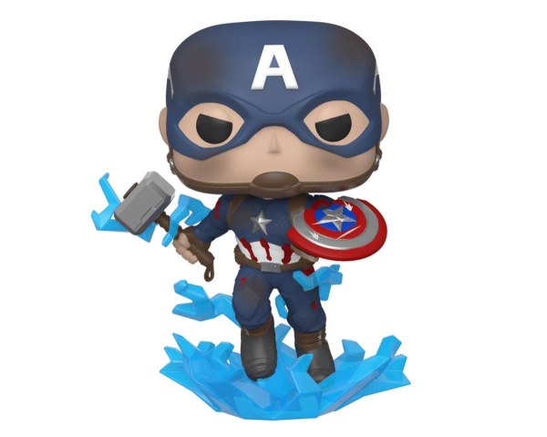 Avengers: Endgame POP! 573 Movies Figurina in vinile Capitano America con scudo rotto e Mjölnir 9 cm