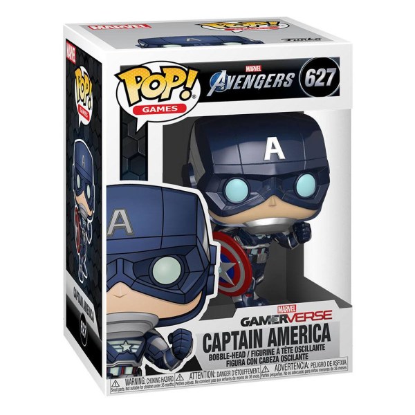 Marvel's Avengers (videogioco 2020) POP! 627 Marvel Vinyl Figure Capitano America 9 cm