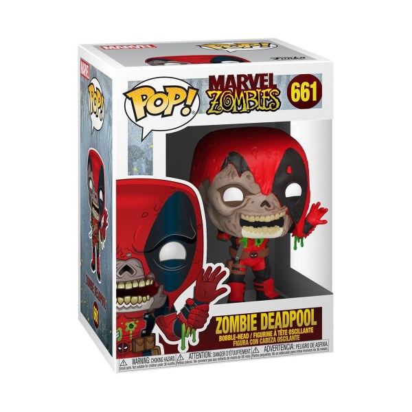 Marvel Figura POP! 671 Vinile Zombie Deadpool 9 cm