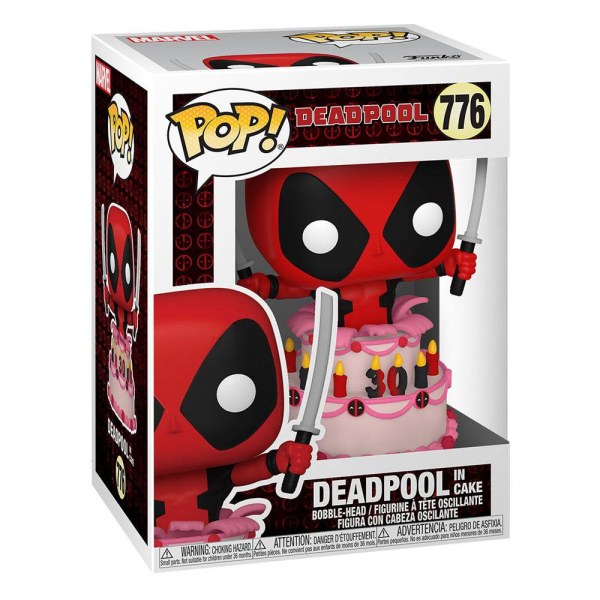 Marvel Deadpool 30° Anniversario POP! 776 Vinile Deadpool in Torta 9 cm