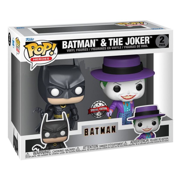 Batman (1989)pack 2 POP! Heroes Vinyl figure Batman & The Joker 9 cm