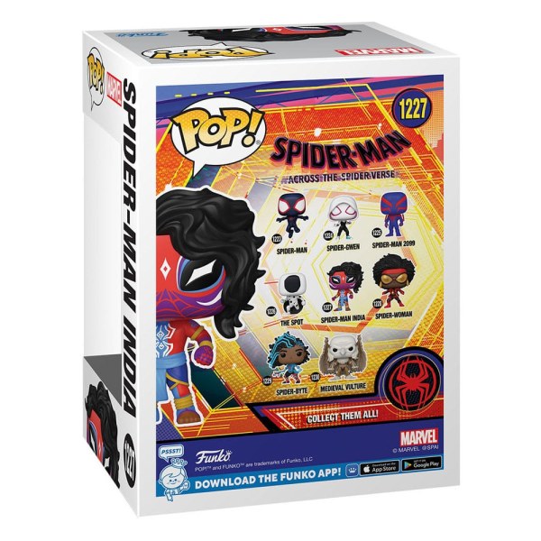 Spider-Man: Across the Spider-Verse POP! 1227 Film Figurina in vinile Spider-Man India 9 cm