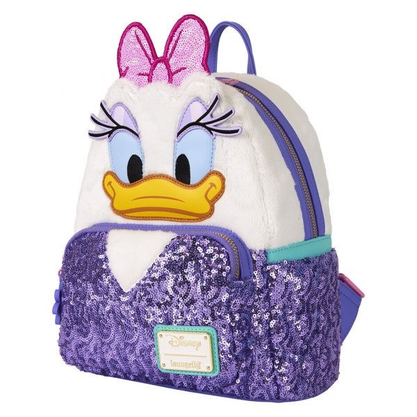 Mini zaino Daisy Plush - DISNEY LOUNGEFLY Daisy 85° Anniversario