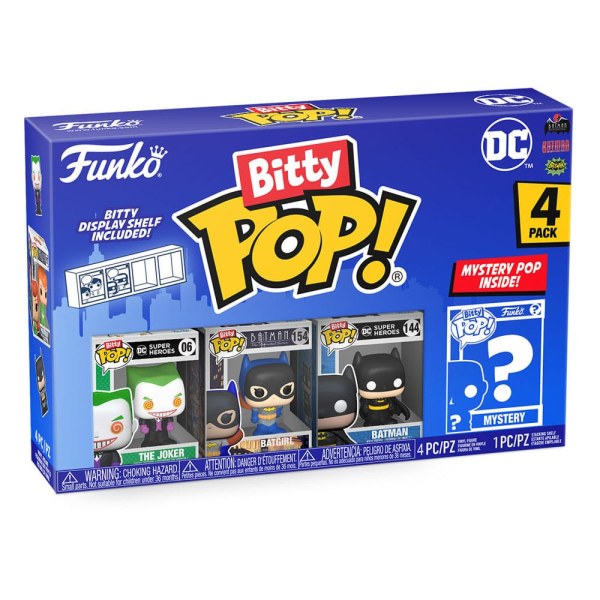 DC pack 4 Bitty POP figurine! Vinile The Joker 2,5 cm