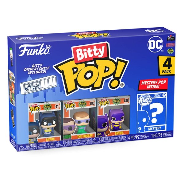DC pack 4 figurine Bitty POP! Vinile Batman Adam West 2,5 cm