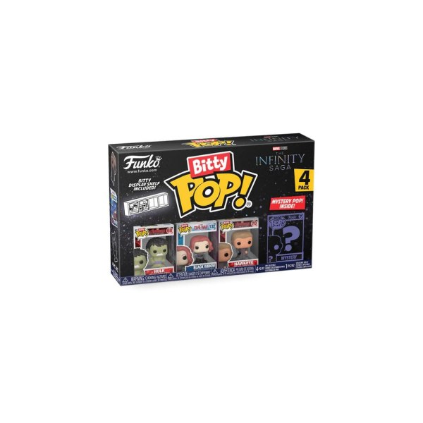 Marvel pack 4 Bitty POP figurine! Vinile Hulk 2,5 cm