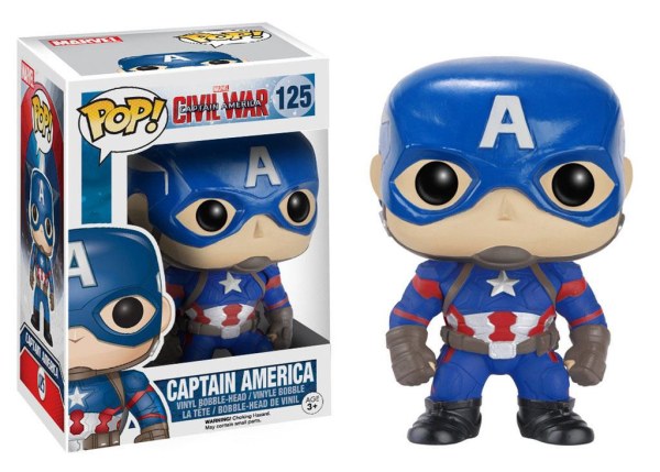 Capitano America Civil War POP! 125 Vinile Bobble Head Capitano America 10 cm