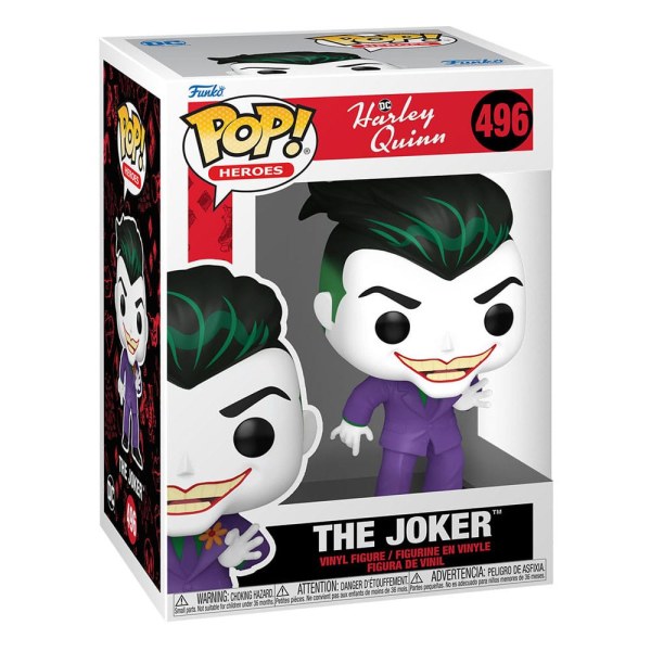 Harley Quinn Serie Animata POP! 496 Heroes Figurina in vinile Il Joker 9 cm