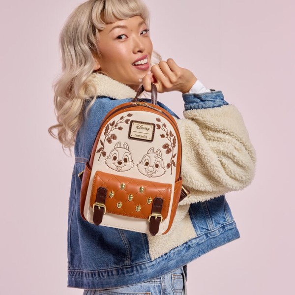 Mini zaino trapuntato con texture a ghianda Cip e Ciop - DISNEY LOUNGEFLY
