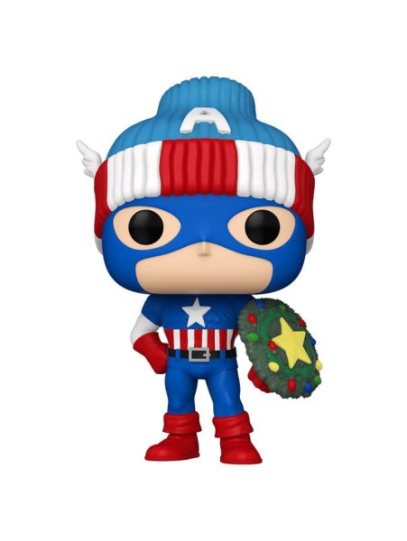 Marvel POP! 1438 Figurina in vinile Holiday Capt. America 9 cm