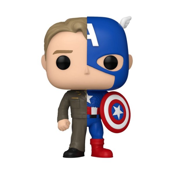 Marvel POP! 1431 Figurina in vinile Split- Capitano A/Steve R 9 cm