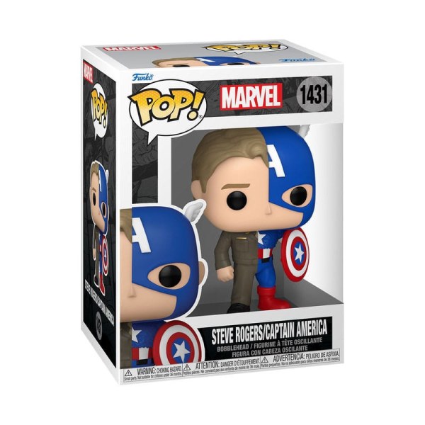 Marvel POP! 1431 Figurina in vinile Split- Capitano A/Steve R 9 cm