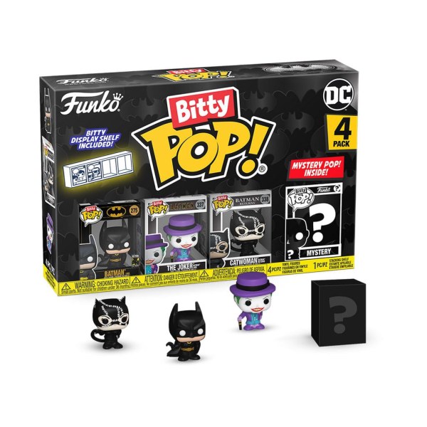 Batman 85th Anniversary pack 4 statuette Bitty POP! Vinile Batman 2,5 cm