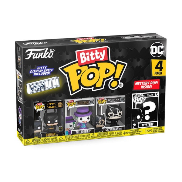 Batman 85th Anniversary pack 4 statuette Bitty POP! Vinile Batman 2,5 cm