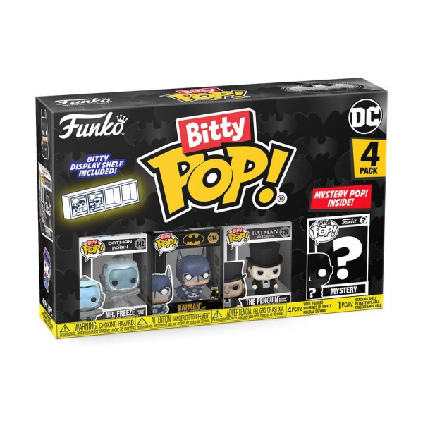 Batman 85th Anniversary pack 4 statuette Bitty POP! Vinile Freeze 2,5 cm