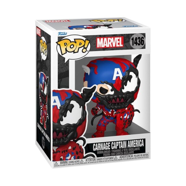 Marvel POP! 1436 Figurina in vinile Carnageized - Capitano America 9 cm