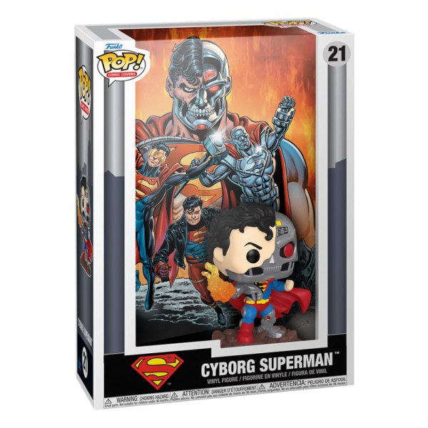 DC Comics POP! 21 Fumetto Copertina Vinile Figura Cyborg Superman 9 cm
