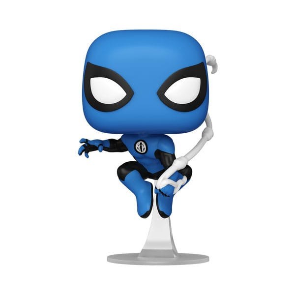 Marvel Pop! 1451 Fantastic Four Figura in vinile Spider-Man Tuta blu Edizione speciale 10 cm