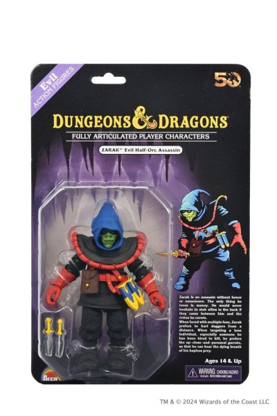 Figurina Dungeons and Dragons 50° Anniversario Zarak su Blister Card 18 cm
