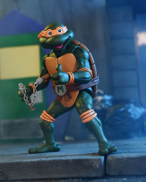 Tartarughe Ninja (Cartone Animato) Ultimate Michelangelo VHS figurina 18 cm
