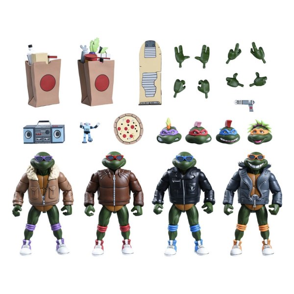 Teenage Mutant Ninja Turtles (Cartoon) personaggi Confezione da 4 Punk Turtles 18 cm