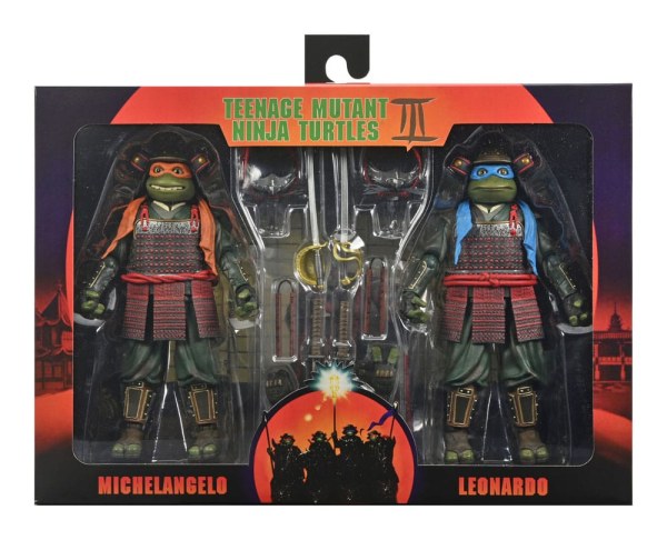 Teenage Mutant Ninja Turtles 3 2-Pack Leonardo e Michelangelo 7 pollici figure