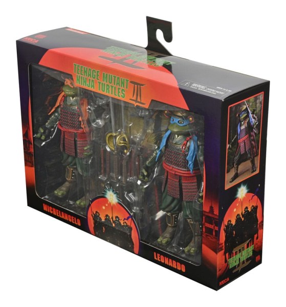 Teenage Mutant Ninja Turtles 3 2-Pack Leonardo e Michelangelo 7 pollici figure